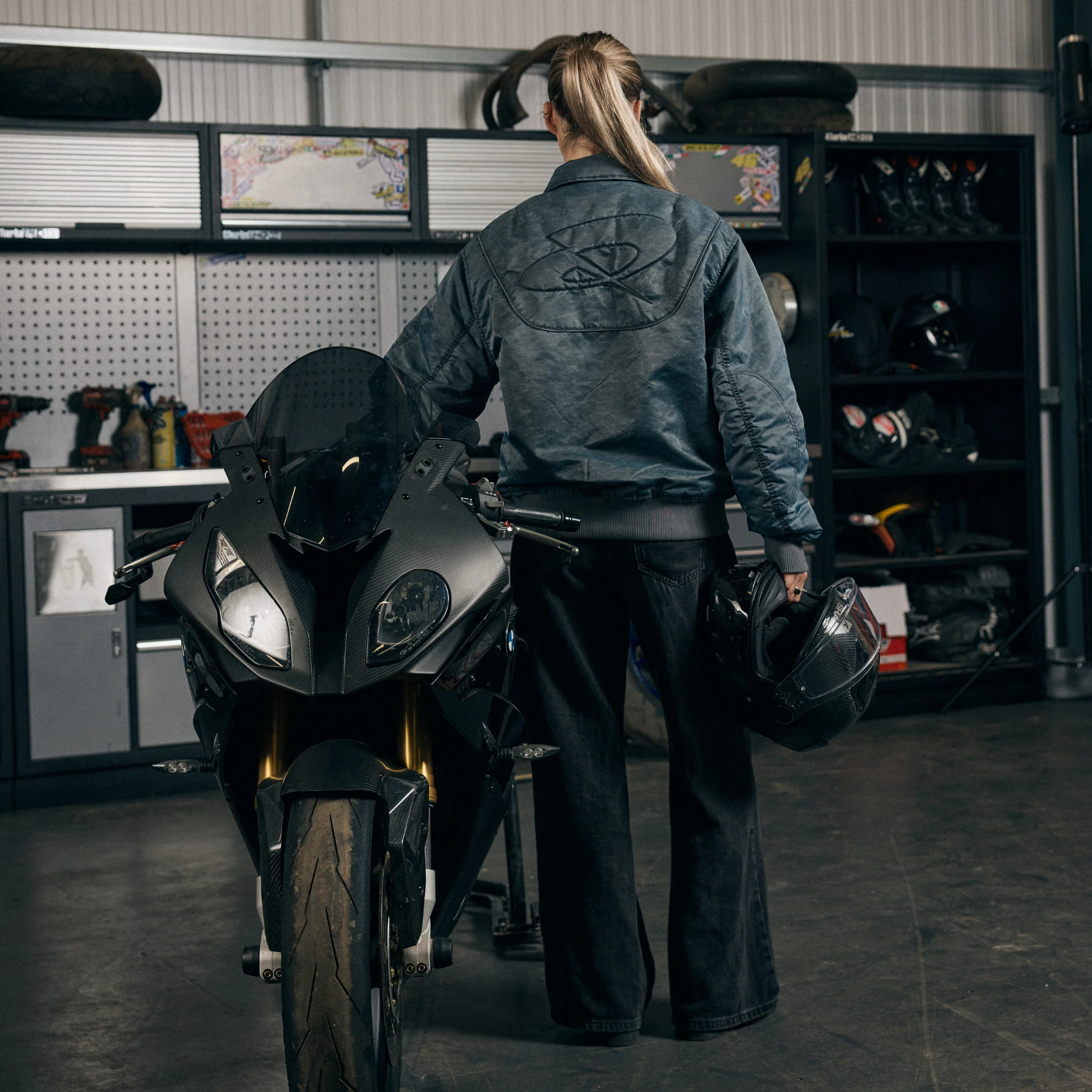 Moto Bomber Jacket - Image 4